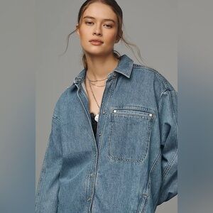 Anthropologie Pilcro Long Sleeve Denim Chore Shirt